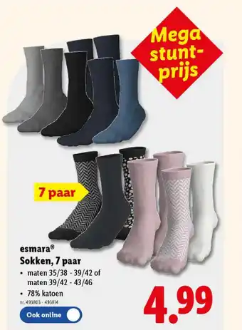 Lidl Esmara Sokken aanbieding