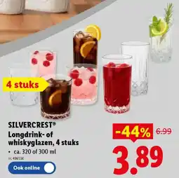 Lidl Silvercrest Longdrink of Whiskyglazen aanbieding