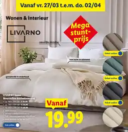 Lidl Livarno home Mousseline Dekbedovertrek aanbieding
