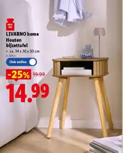 Lidl Livarno home Houten Bijzettafel aanbieding