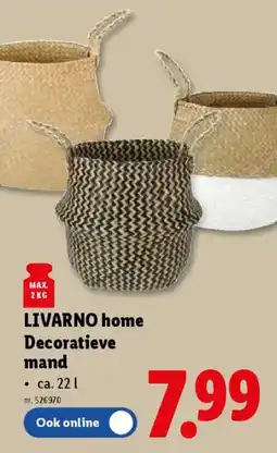 Lidl Livarno home Decoratieve mand aanbieding