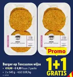 Lidl Burger op Toscaanse wijze aanbieding