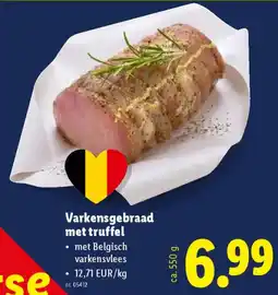 Lidl Varkensgebraad met truffel aanbieding