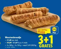Lidl Worstenbroodje aanbieding