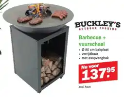 Van Cranenbroek Buckley's Outdoor Cooking Barbecue + Vuurschaal aanbieding