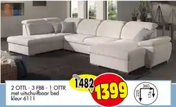 Budget Meubelen 2 OTTL-3 FBB -1 OTTR met uitschuifbaar bed kleur 6111 aanbieding
