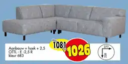 Budget Meubelen Aanbouw + hoek + 2,5 OTTL - E -2,5 R kleur 683 aanbieding