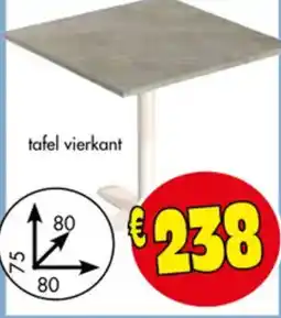 Budget Meubelen Tafel vierkant aanbieding