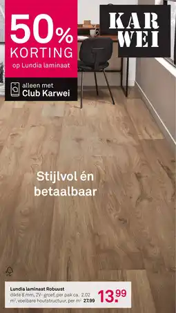 Karwei Lundia laminaat Robuust aanbieding