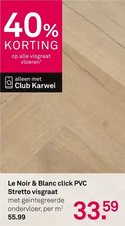 Karwei Le Noir & Blanc click PVC Stretto visgraat aanbieding