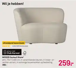 Karwei Woood Fauteuil Stone aanbieding