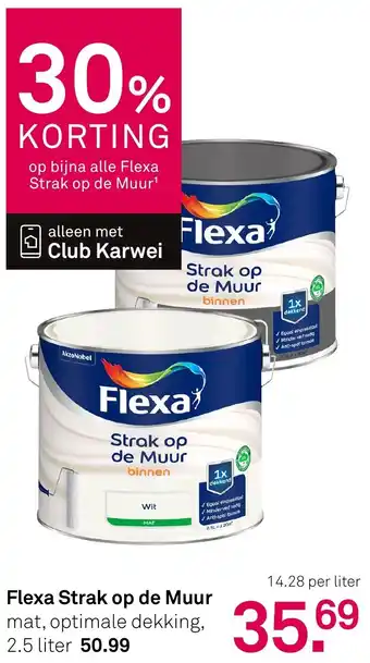 Karwei Flexa Strak op de Muur aanbieding