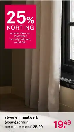 Karwei Vtwonen Maatwerk Vouw Gordijn aanbieding