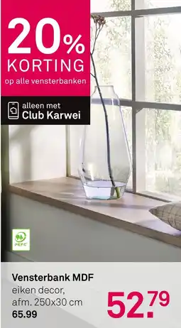 Karwei Vensterbank MDF aanbieding