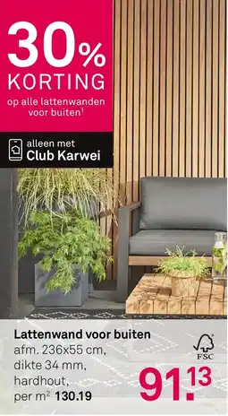 Karwei Lattenwand voor Buiten aanbieding