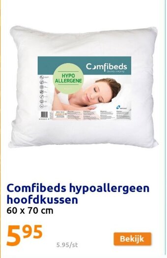 Action Comfibeds hypoallergeen hoofdkussen aanbieding