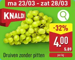 ALDI Druiven zonder pitten aanbieding