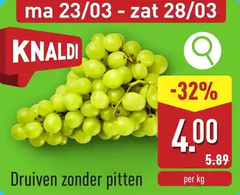 ALDI Druiven zonder pitten aanbieding