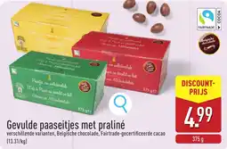 ALDI Gevulde Paaseitjes met Praliné aanbieding