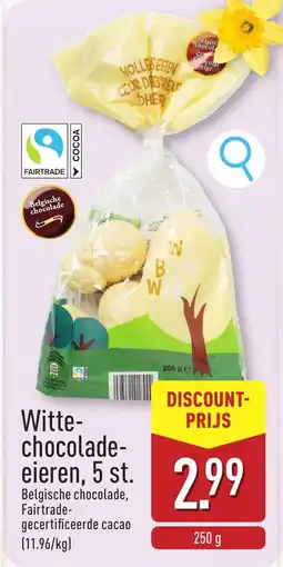 ALDI Wittechocolade Eieren aanbieding