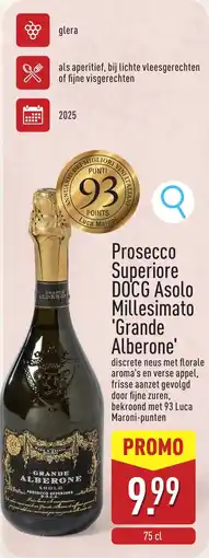 ALDI Prosecco Superiore DOCG Asolo Millesimato Grande Alberone aanbieding