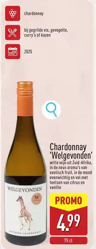 ALDI Chardonnay Welgevonden aanbieding