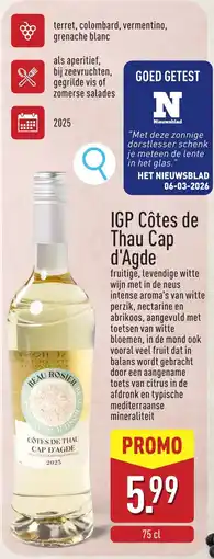 ALDI IGP Côtes de Thau Cap d'Agde aanbieding