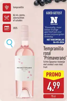 ALDI Tempranillo Rose Primaverano aanbieding