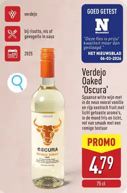 ALDI Verdejo Oaked Oscura aanbieding