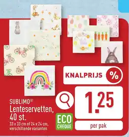 ALDI Sublimo Lenteservetten aanbieding