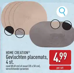 ALDI Home Creation Gevlochten Placemats aanbieding