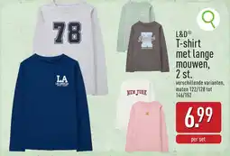 ALDI L&D T-shirt met lange mouwen aanbieding