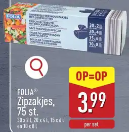 ALDI Folia Zipzakjes aanbieding