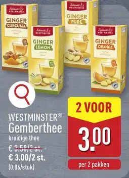 ALDI Westminster Gemberthee aanbieding