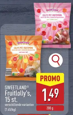 ALDI Sweet Land Fruitlolly's aanbieding