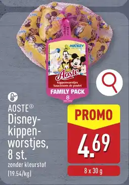 ALDI Aoste Disney Kippenworstjes aanbieding