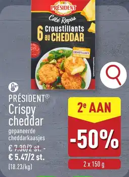 ALDI Président Crispy cheddar aanbieding