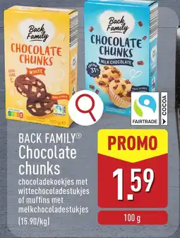 ALDI Back Family Chocolate Chunks aanbieding