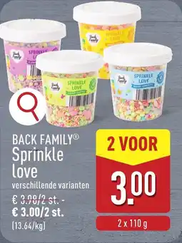 ALDI Back Family Sprinkle Love aanbieding