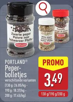 ALDI Portland Peperbolletjes aanbieding