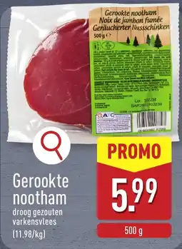 ALDI Gerookte Nootham aanbieding