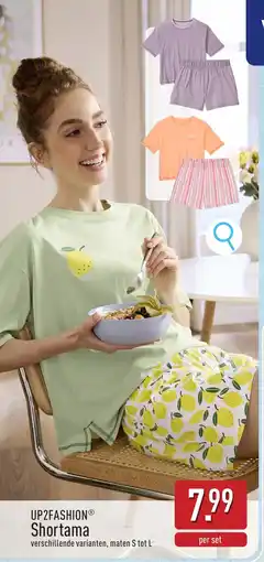 ALDI Up2fashion Shortama aanbieding