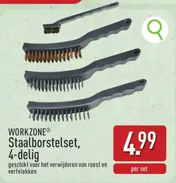 ALDI Workzone Staalborstelset aanbieding