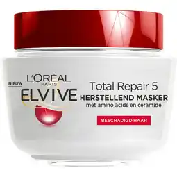 Albert Heijn L'Oréal Paris Elvive Total repair 5 haarmasker aanbieding