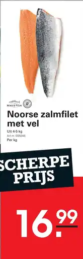 Sligro Noorse zalmfilet met vel aanbieding