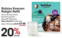 Sligro Bolsius Kaarsen Relight Refill aanbieding