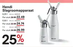 Sligro Hendi Slagroomapparaat aanbieding