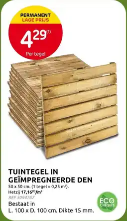 Brico Tuintegel in Geïmpregneerde Den aanbieding