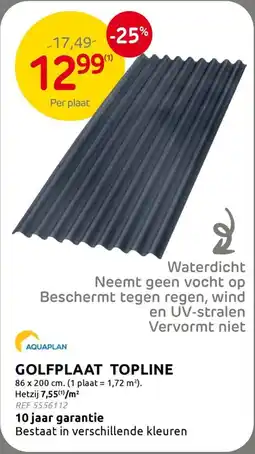 Brico Aquaplan Golfplaat Topline aanbieding