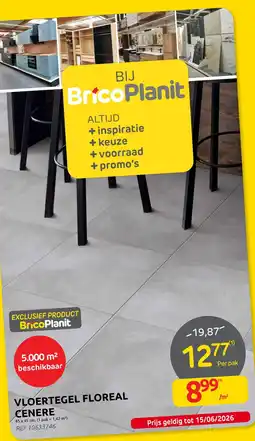 Brico Vloertegel Floreal Cenere aanbieding